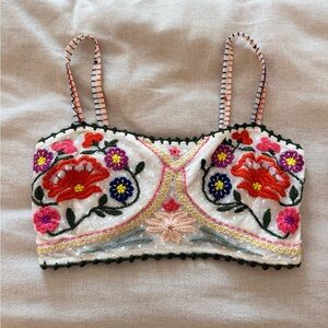 Floral Embroidered Women's Top